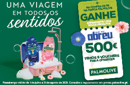 Ganhe 5 vouchers Abreu de 500€ na compra de 5€ em produtos Palmolive, sendo um deles um dos novos produtos
